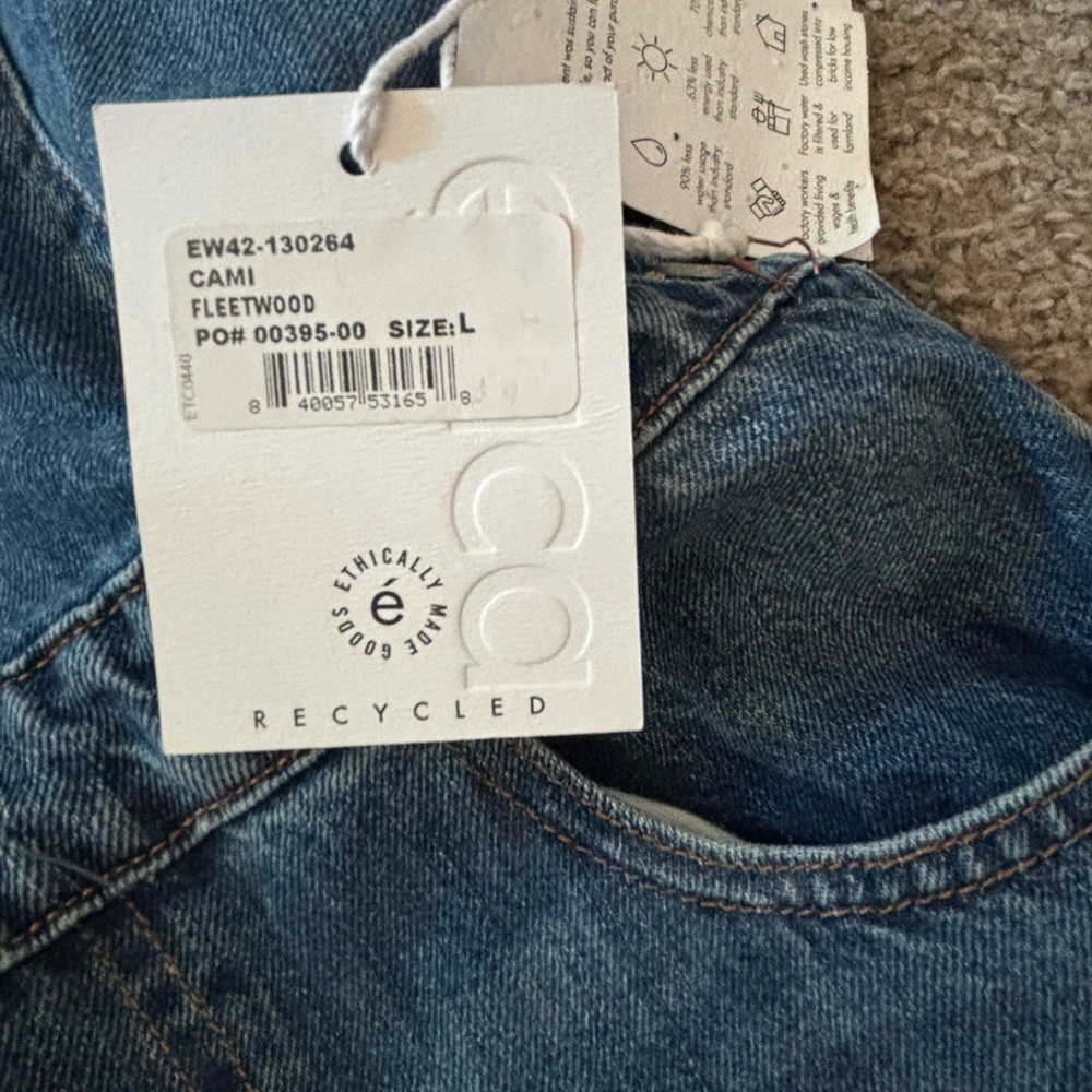 Denim Halter Jumpsuit - Picture 3 of 9